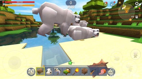 迷你世界怎么喂冰熊